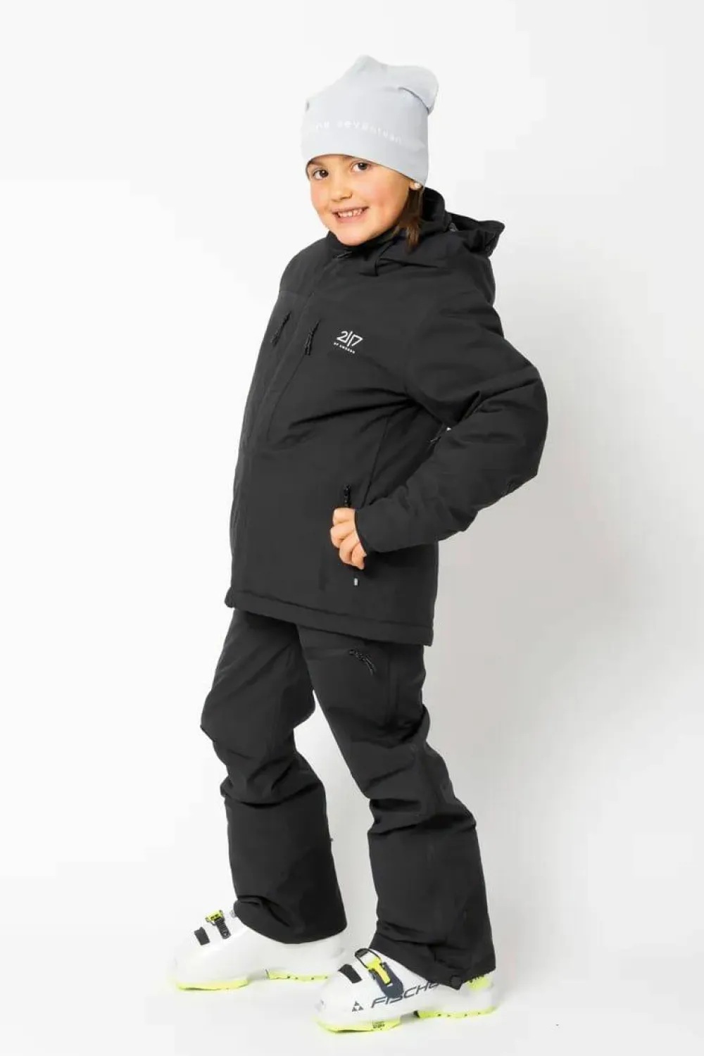 2117 of Sweden Juniors' Light Padded Ski Jacket Lauker Black