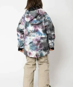 2117 of Sweden Juniors' Light Padded Ski Jacket Kidden Aop Grape