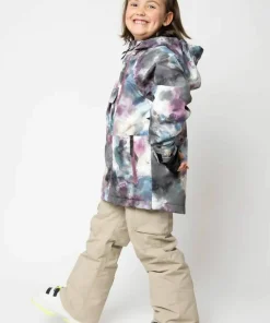 2117 of Sweden Juniors' Light Padded Ski Jacket Kidden Aop Grape