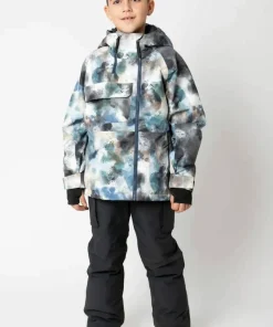 2117 of Sweden Juniors' Light Padded Ski Jacket Kidden Aop Sky