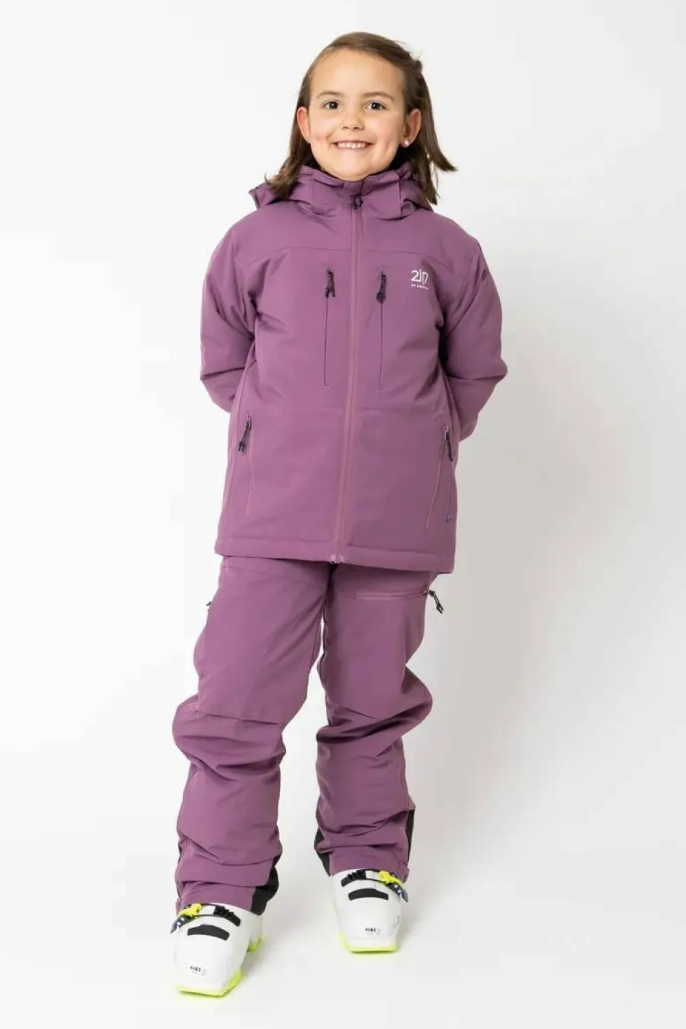 2117 of Sweden Juniors' Light Padded Ski Jacket Lauker Grape New