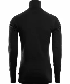Aclima DoubleWool Polo with Zip Man Jet Black/Marengo New