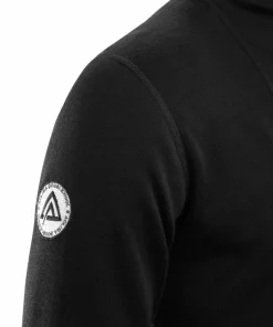 Aclima DoubleWool Polo with Zip Man Jet Black/Marengo New