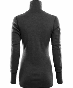 Aclima DoubleWool Polo with Zip Woman Marengo/Jet Black New