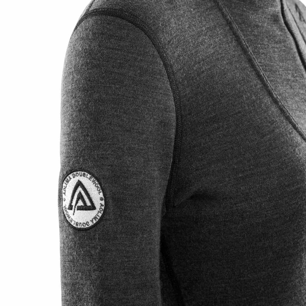 Aclima DoubleWool Polo with Zip Woman Marengo/Jet Black New