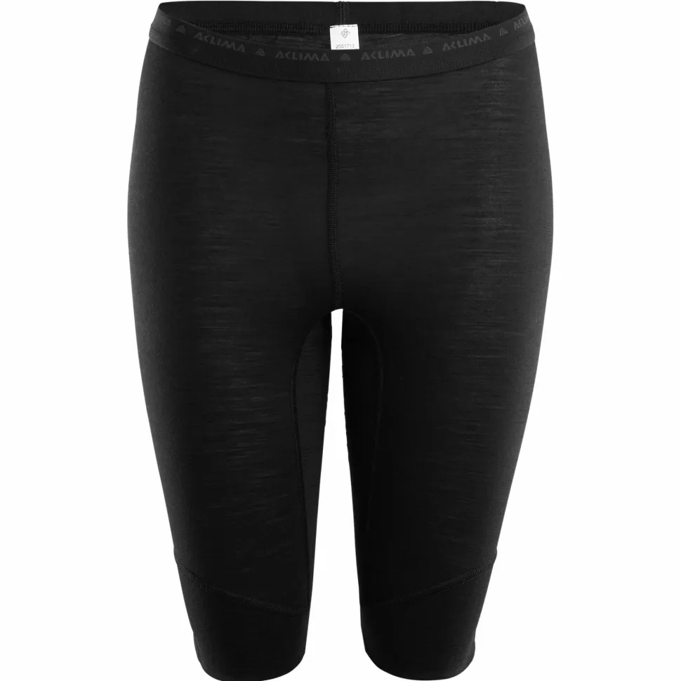 Aclima LightWool Shorts Long Women Jet Black