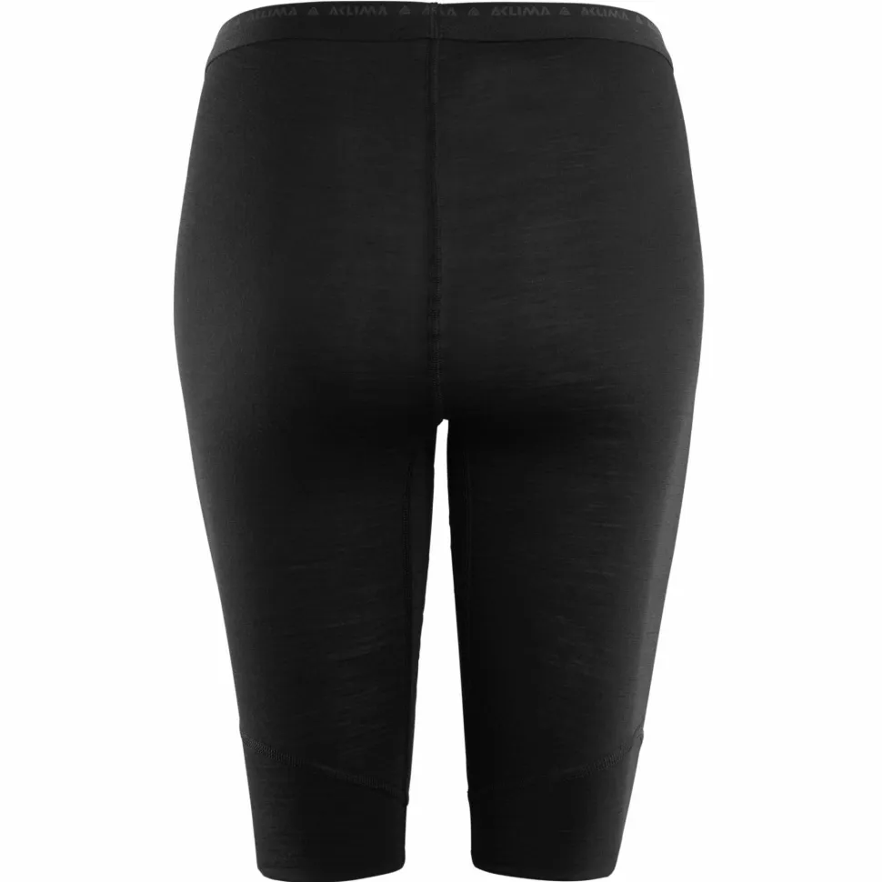 Aclima LightWool Shorts Long Women Jet Black
