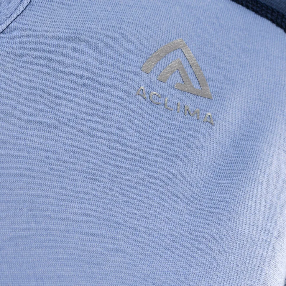 Aclima LightWool Sports Shirt Woman Purple Impression/Navy Blazer/North Atlantic