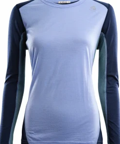 Aclima LightWool Sports Shirt Woman Purple Impression/Navy Blazer/North Atlantic