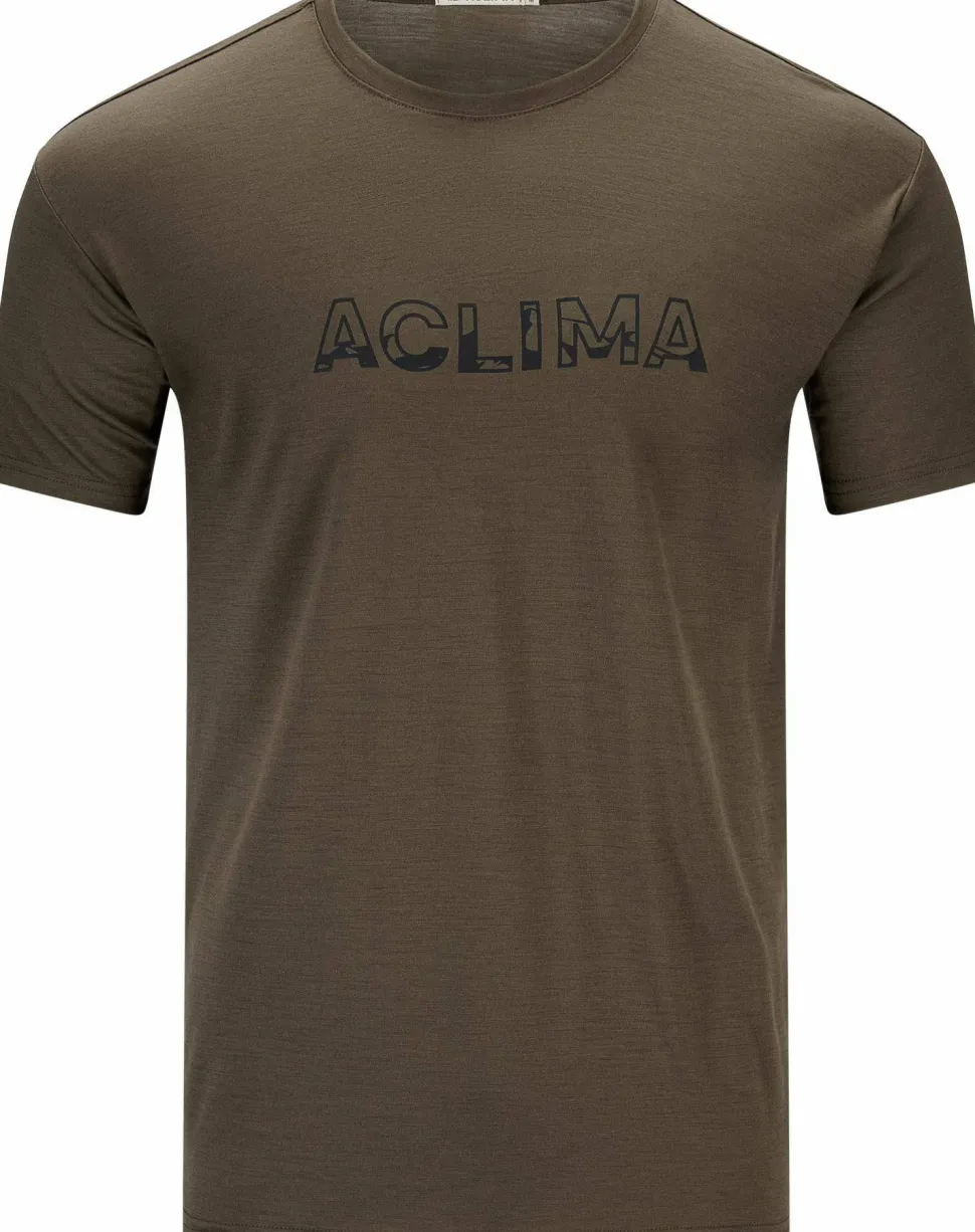 Aclima Men's LightWool 140 Classic Tee Logo Tarmac