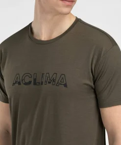 Aclima Men's LightWool 140 Classic Tee Logo Tarmac