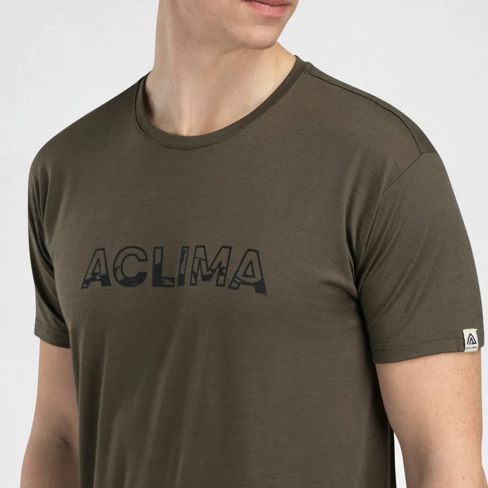 Aclima Men's LightWool 140 Classic Tee Logo Tarmac