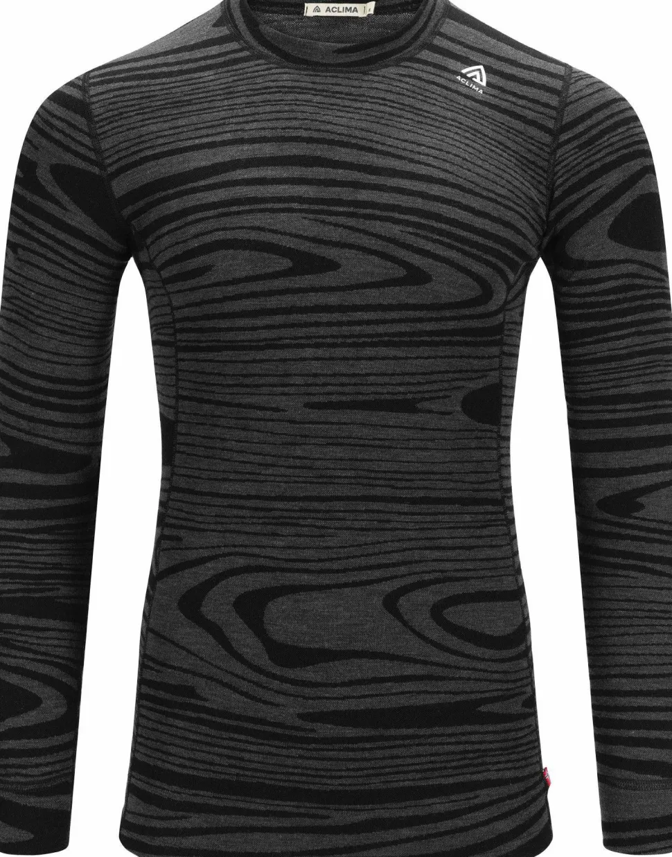 Aclima Men's WarmWool Crew Neck Black Motion