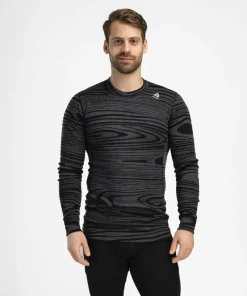 Aclima Men's WarmWool Crew Neck Black Motion