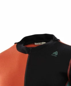 Men's WarmWool Hoodsweater with Zip Jet Black/Red Clay/North Atlantic Underställ Herr