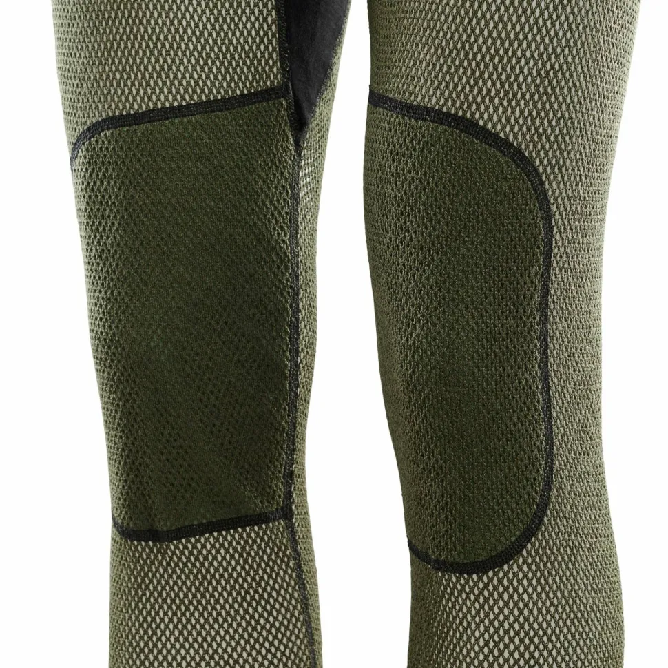 Aclima Men's WoolNet Hybrid Longs Jet Black/Olive Night/Dill