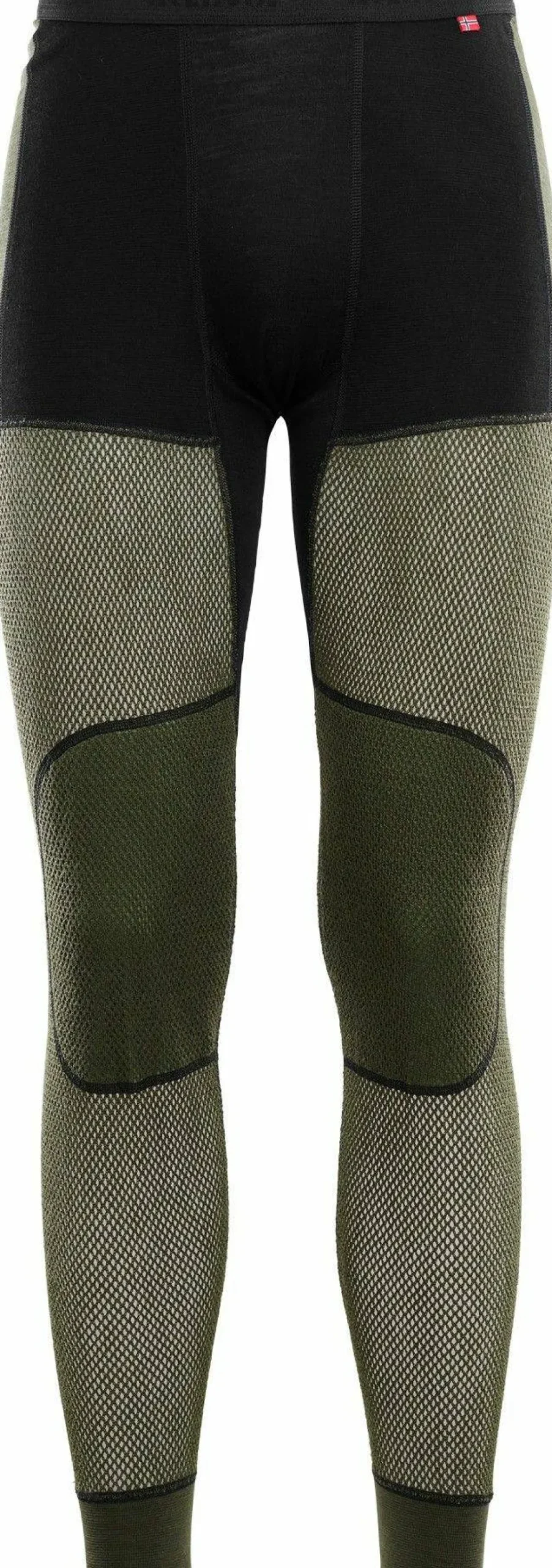 Aclima Men's WoolNet Hybrid Longs Jet Black/Olive Night/Dill