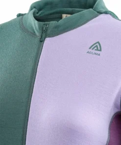 Best WarmWool Hoodsweater with Zip Woman North Atlantic/Purple Rose/Sunset Purple Skidkläder Dam|Underställ Dam
