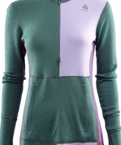 Best WarmWool Hoodsweater with Zip Woman North Atlantic/Purple Rose/Sunset Purple Skidkläder Dam|Underställ Dam