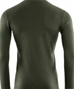 Aclima WarmWool Mock Neck with Zip Man Olive Night Hot