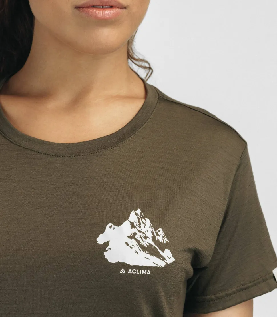 Aclima Women's Lightwool 140 Classic Tee Mountain Tarmac