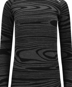 Aclima Women's WarmWool Crewneck Black Motion