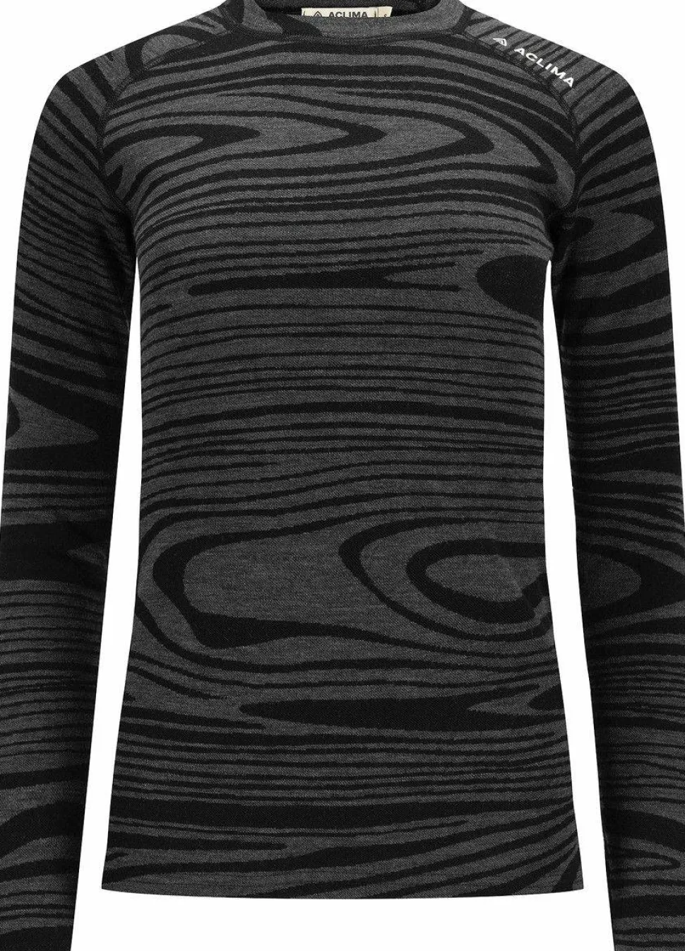 Aclima Women's WarmWool Crewneck Black Motion