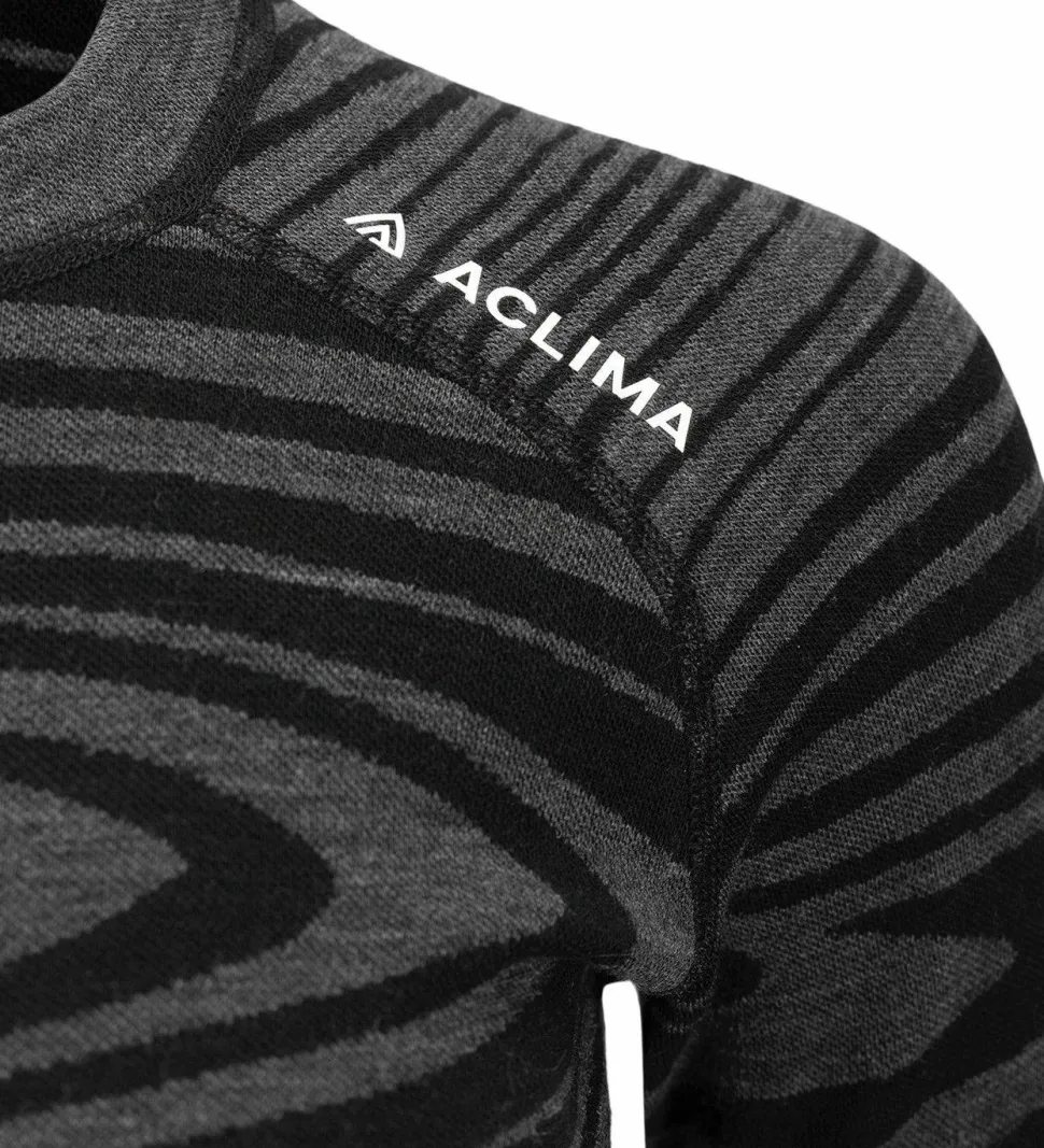 Aclima Women's WarmWool Crewneck Black Motion