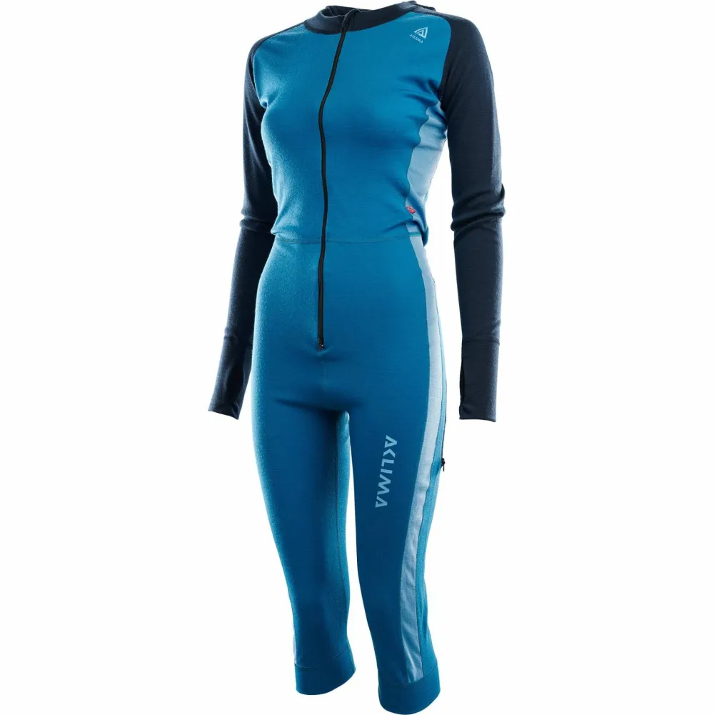Aclima Women's WarmWool Overall 3/4 Blue Sapphire(Navy Blazer/Azu. Blue Sapphire / Navy Blazer / Azure Blue Sale