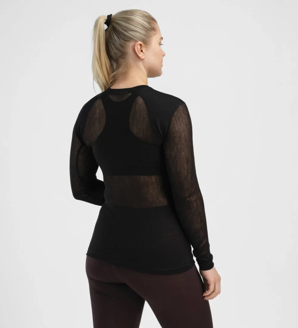 Aclima Women's WoolNet Light Crewneck Jet Black Sale