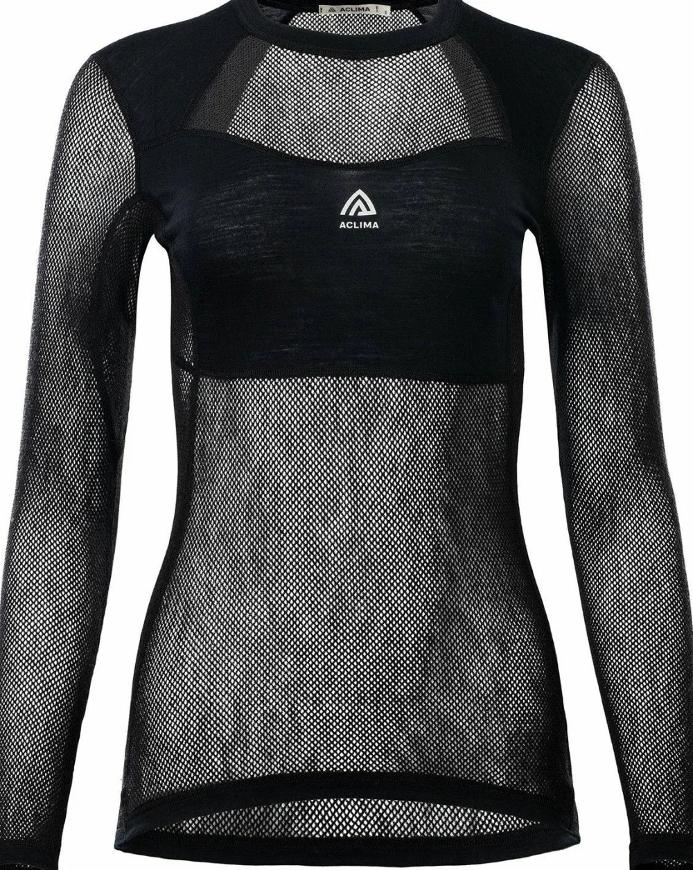Aclima Women's WoolNet Light Crewneck Jet Black Sale