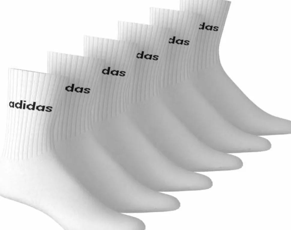 Adidas Cushioned Linear Crew 6p White/black
