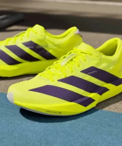 Adidas Men's Adizero Adios 9 Solar Yellow / Aurora Plum / Powder Plum Hot