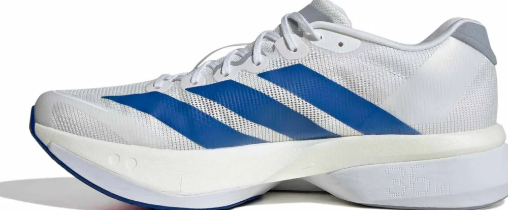 Adidas Men's Adizero Boston 13 Cloud White / Team Royal Blue / Halo Silver