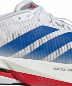 Adidas Men's Adizero Boston 13 Cloud White / Team Royal Blue / Halo Silver