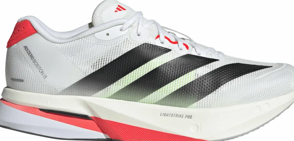 Sale Men's Adizero Boston 13 Cloud White/Core Black/Lucid Red Löparskor Herr