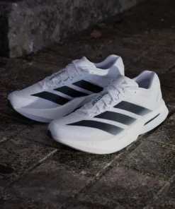 Adidas Men's Adizero Boston 13 Cloud White / Core Black / Dash Grey Hot