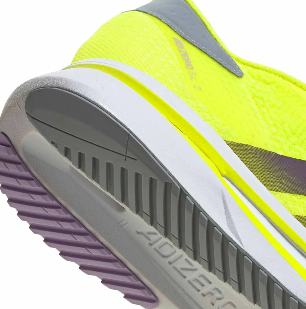 Adidas Men's Adizero SL2 Solar Yellow / Aurora Plum / Powder Plum New