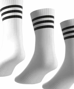 Adidas 3-Stripes Cushioned Sportswear Crew Socks 3-Pairs White/Black Discount