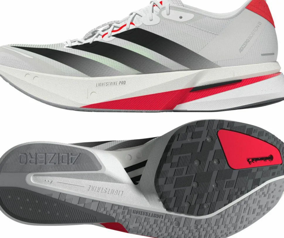 Adidas Women's Adizero Boston 13 Cloud White/Core Black/Lucid Red