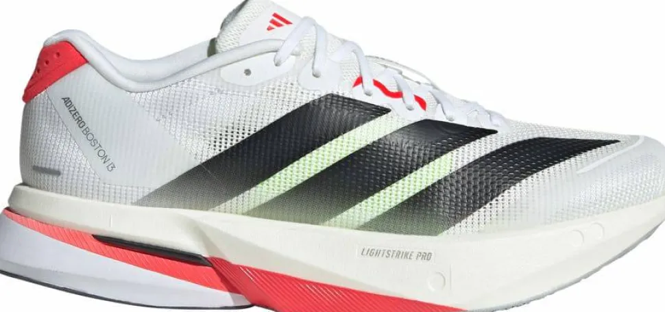 Adidas Women's Adizero Boston 13 Cloud White/Core Black/Lucid Red