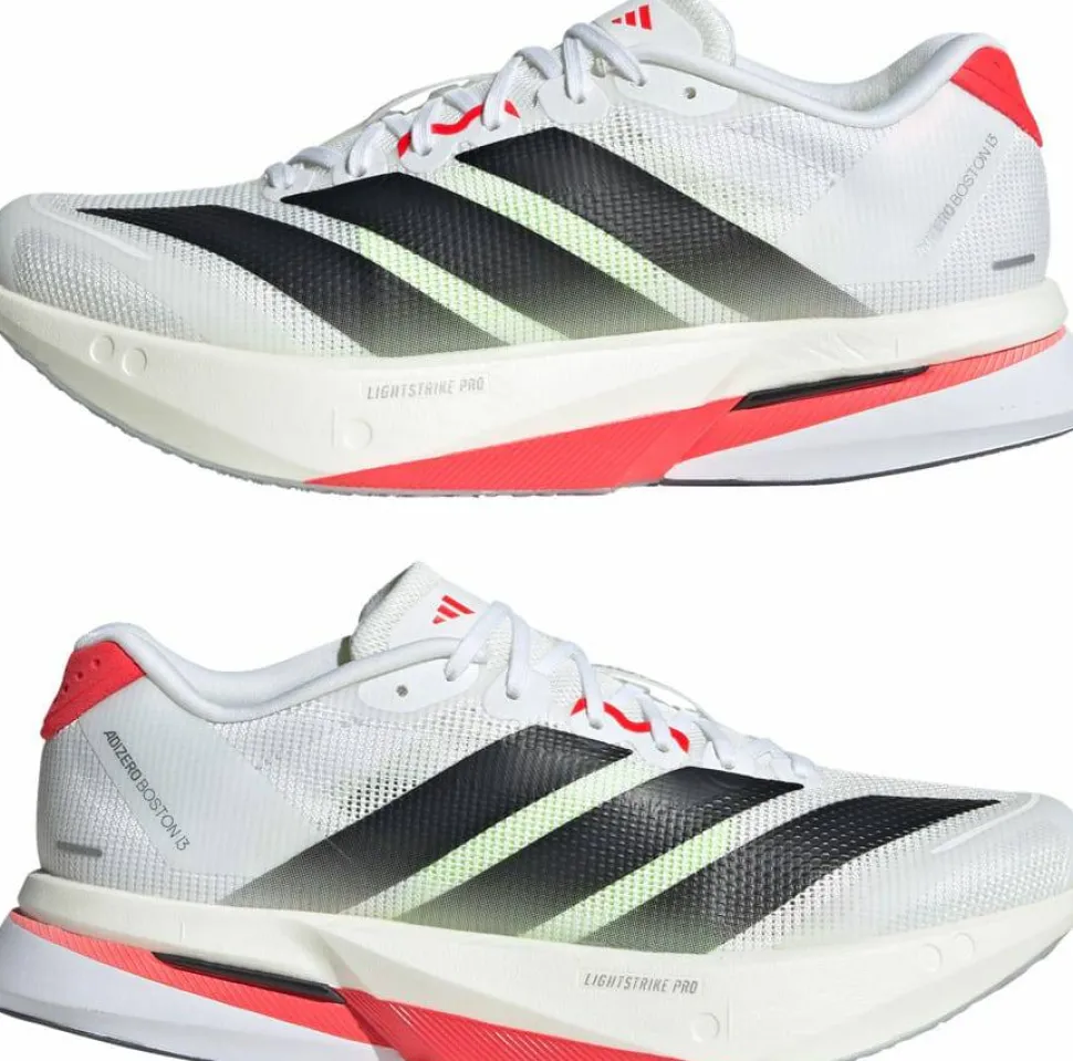 Adidas Women's Adizero Boston 13 Cloud White/Core Black/Lucid Red