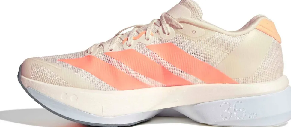 Adidas Women's Adizero Boston 13 Off white/Beam orange/Acid orange