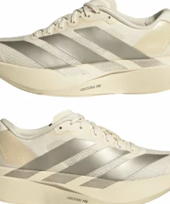 Adidas Women's Adizero Evo SL Wonder White/Cyber Metallic/Warm Vanilla Clearance
