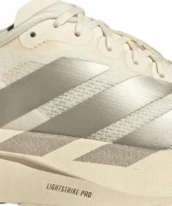 Adidas Women's Adizero Evo SL Wonder White/Cyber Metallic/Warm Vanilla Clearance