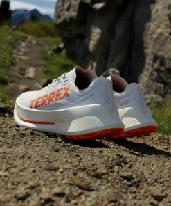 Adidas Women's Terrex Agravic Speed Ultra Trail Running Shoes Cloud White/Impact Orange/Dash Grey