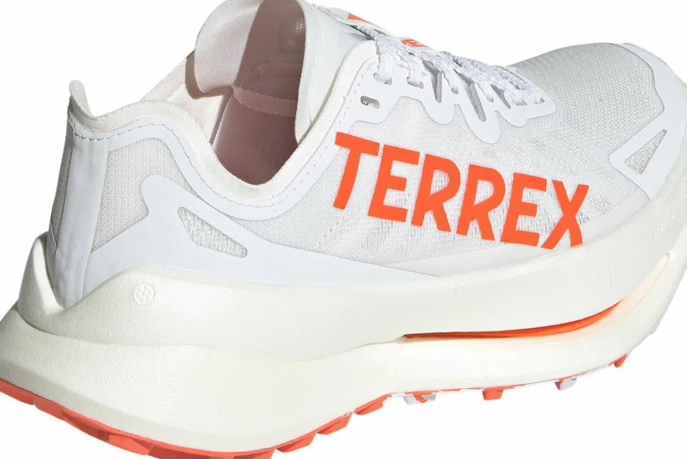Adidas Women's Terrex Agravic Speed Ultra Trail Running Shoes Cloud White/Impact Orange/Dash Grey