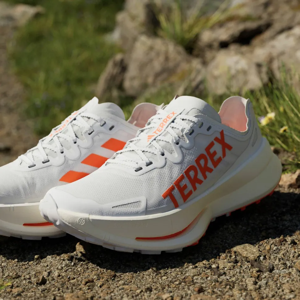 Adidas Women's Terrex Agravic Speed Ultra Trail Running Shoes Cloud White/Impact Orange/Dash Grey