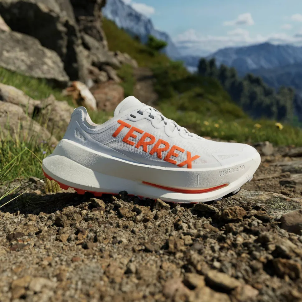 Adidas Women's Terrex Agravic Speed Ultra Trail Running Shoes Cloud White/Impact Orange/Dash Grey