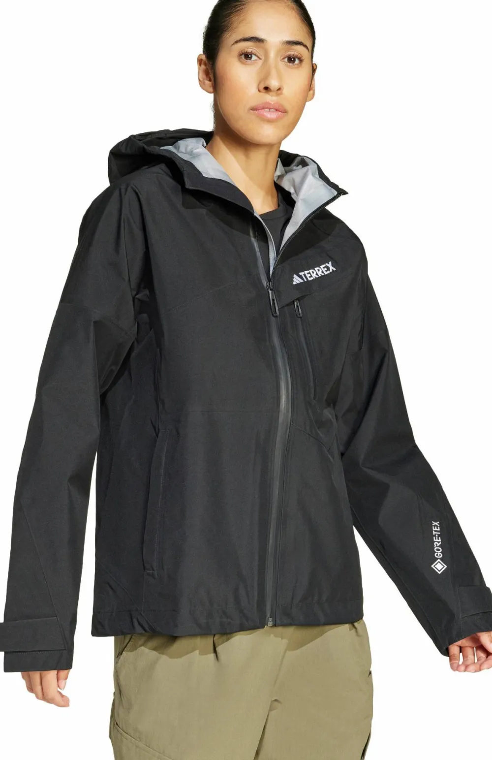 Adidas Women's Terrex Techrock 3L Gore-Tex Performance Jacket Black New